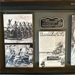 Harley-Davidson Motorcycle Memorabilia Frame